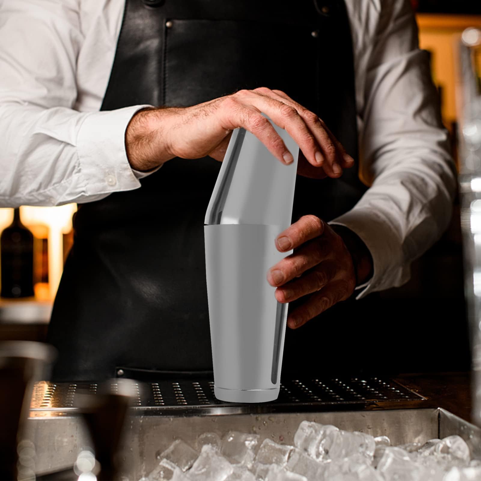 550ml e 850ml Shaker in acciaio inox con peso, Boston Shaker Professionale