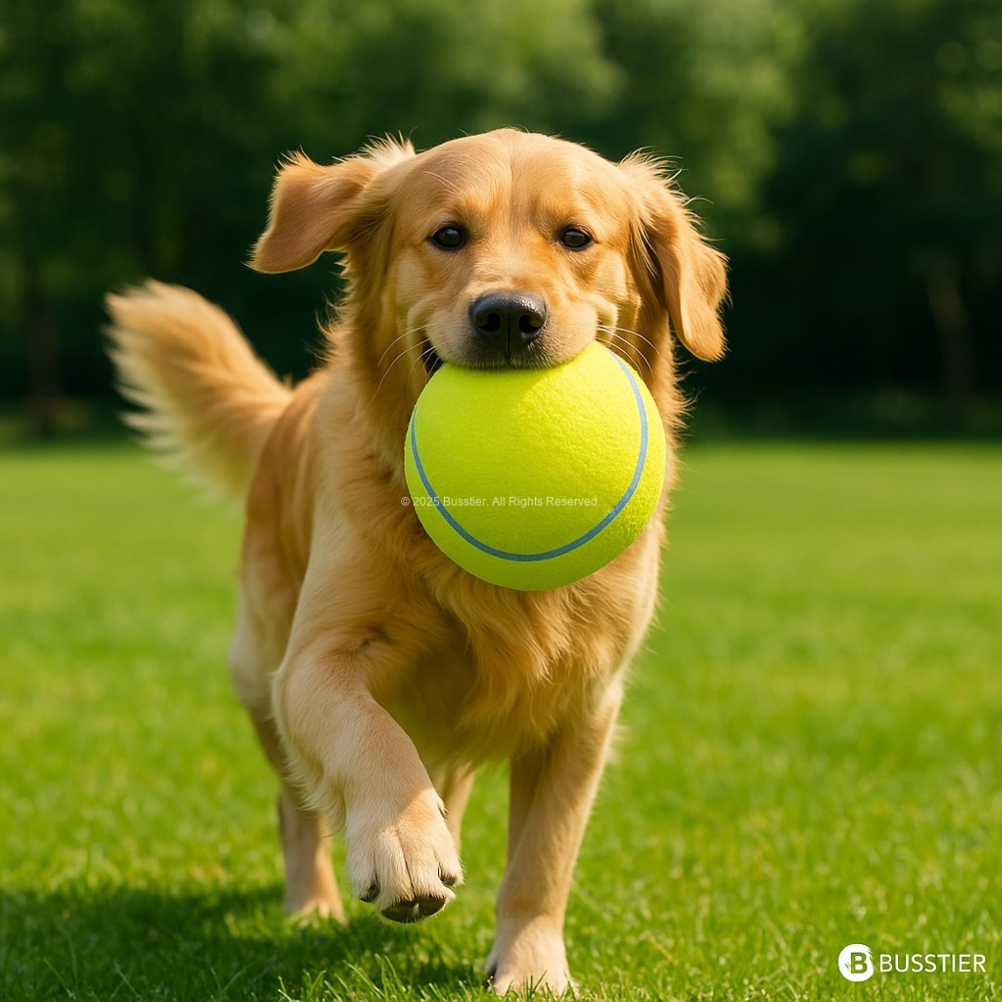 Busstier Dev Tenis Topu 14 cm Köpek Oyuncağı, Büyük Irklar İçin, Dayanıklı, Eğitim Amaçlı, Parlak Renkli, Diş Dostu Malzeme, Dış Mekan Kullanıma Uygun