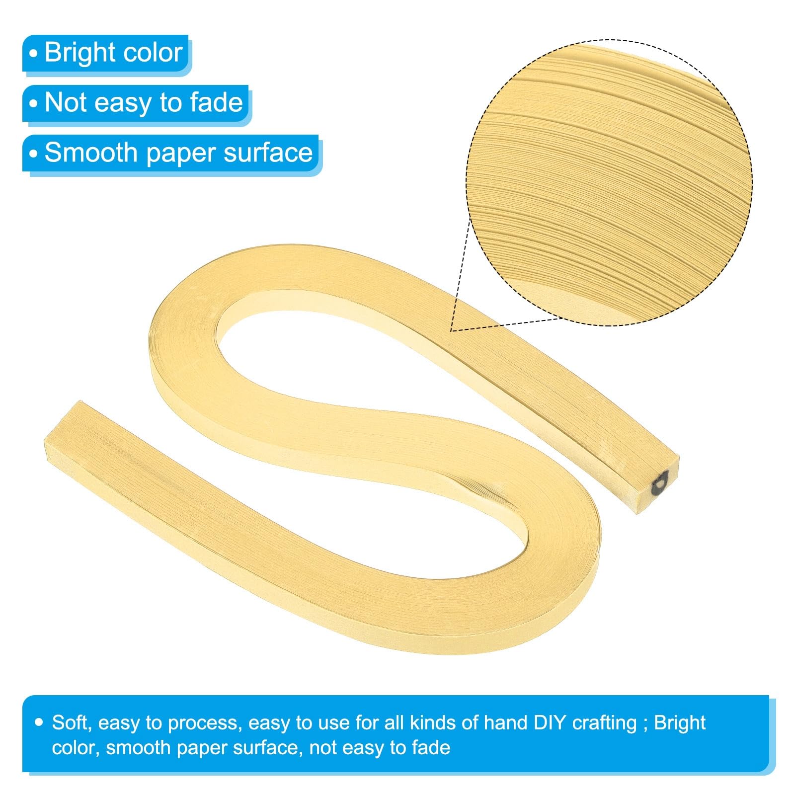 PATIKIL 240pcs Quilling Strips Paper 3/8"(10mm) 21"(54cm) Origami Paper Quilling Strip for Art DIY Craft Christmas Khaki - Image 3