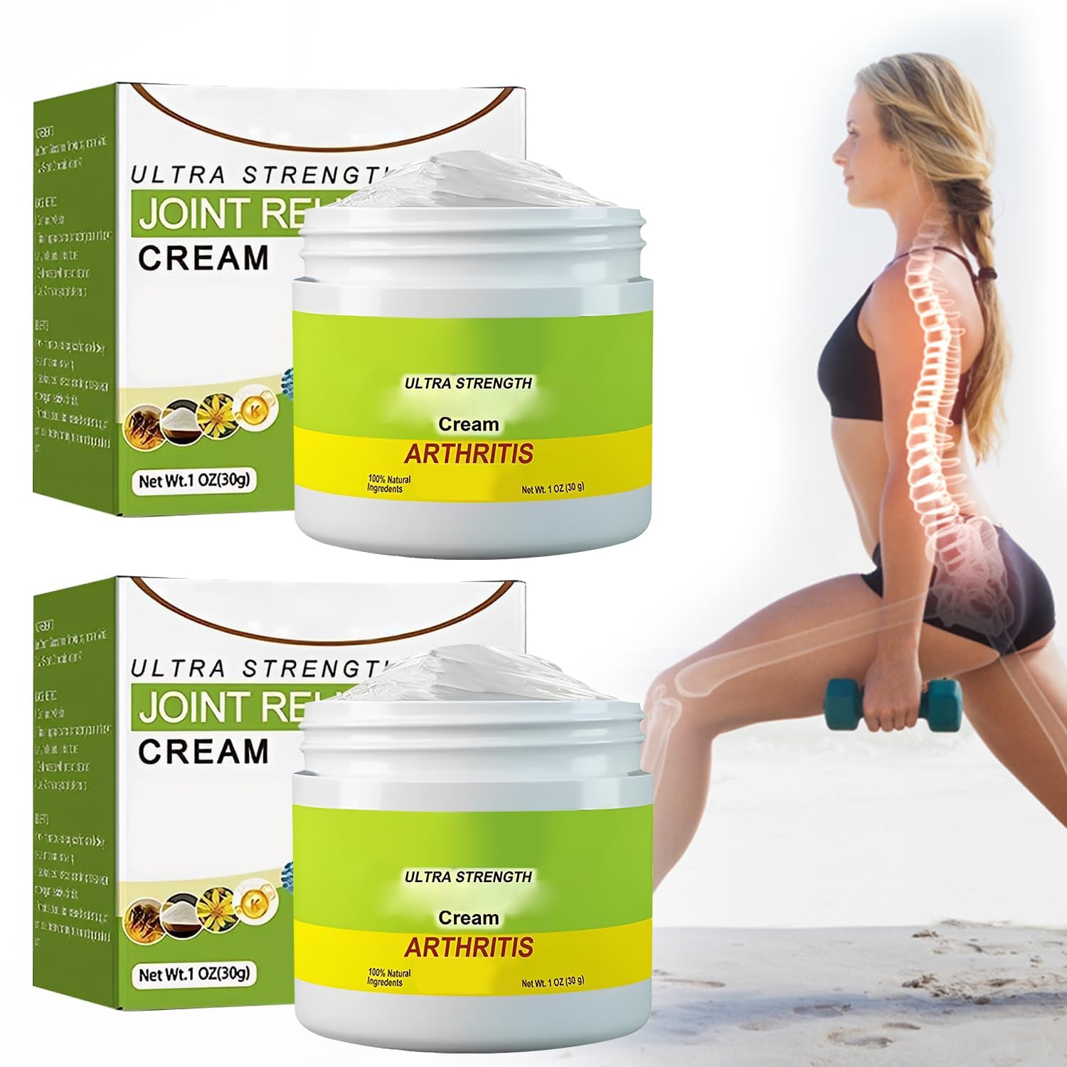 2pcs Bee Venom Joint and Bone Cream, Bee Venom Cream,Bee Venom Joint Bone Cream, Provides for Back,Neck,Hands,Feet