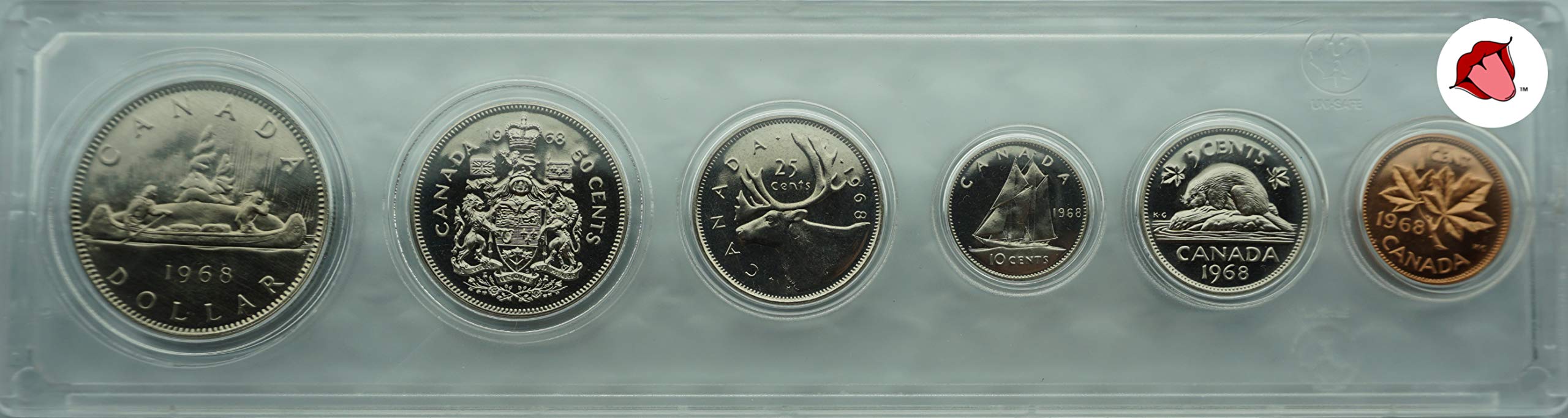【6枚セット】NGC MS 64 1968年 カナダ UNCIRCULATED $1 1948 NGC MS-62