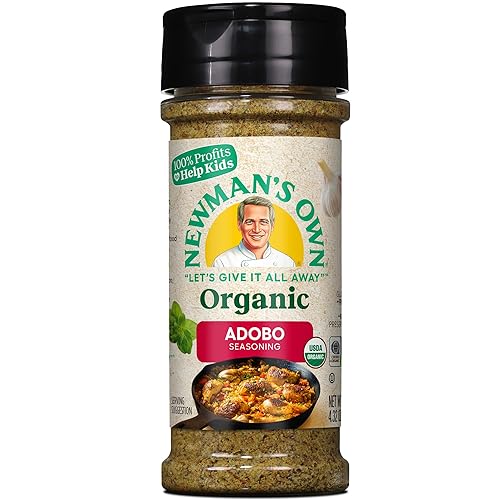 Newman's Own Condimento orgánico Adobo perfecto como condimento multiuso certificado orgánico USDA sin conservantes sin OMG, sin gluten 100% de