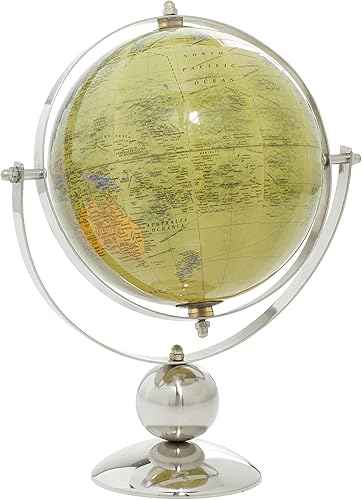 Miniatura 10 de Deco 79 Tradicional Globo de Acero Inoxidable, 6"L x 9"W x 11"H, Amarillo