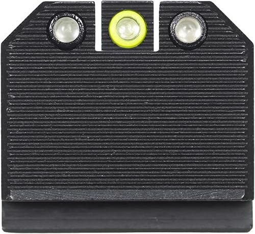 Miniatura 7 de Night Fision GLK-003-465-472-ZGZX Optics Ready Stealth Night Sight Set para Glock 4343x wRMRcc - Anillo frontal negro, mira trasera en blanco