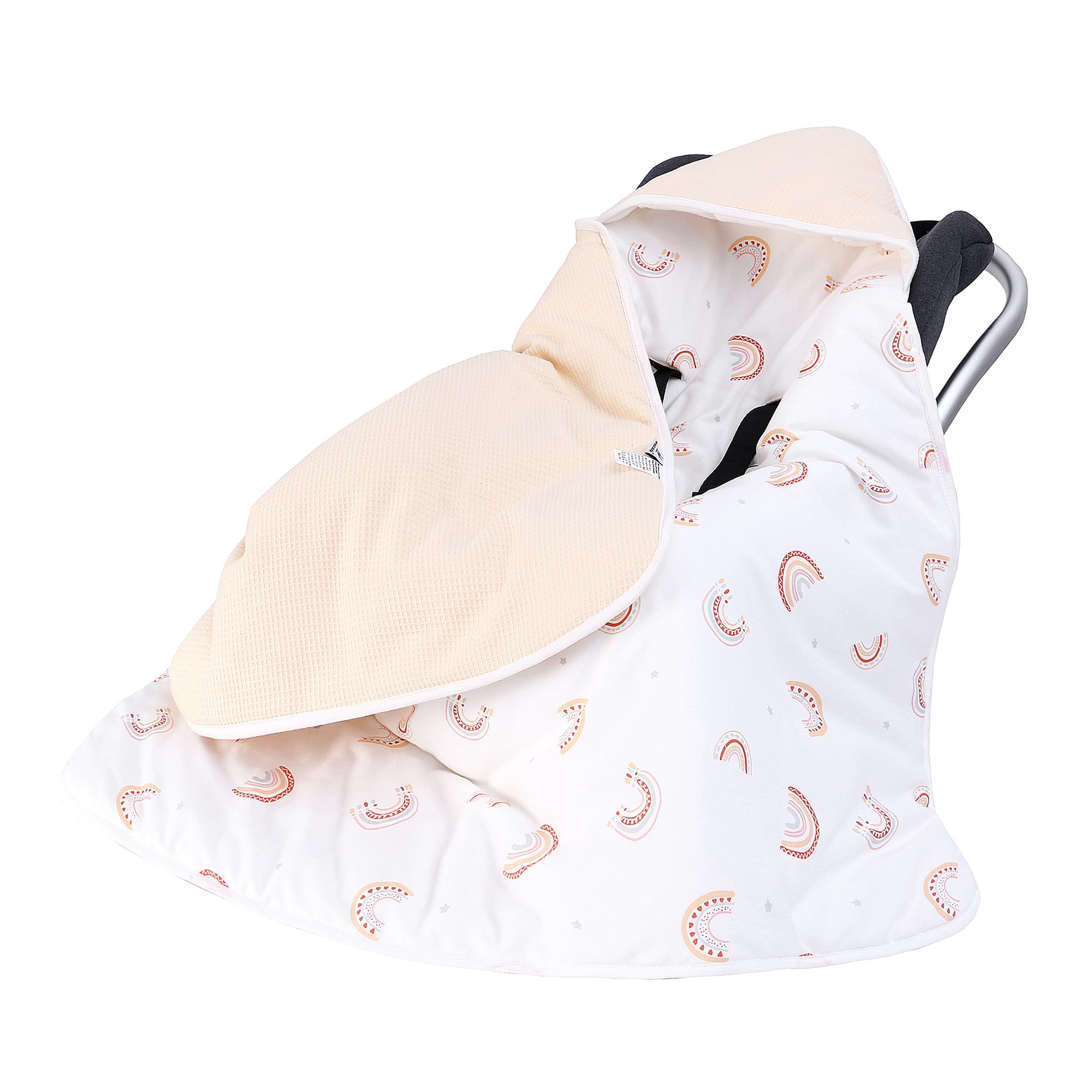 Miracle Baby Car Seat Blanket, Blanket Swaddle Wrap for Boys Girls Cotton 0-12 Months,Pushchair, Pram, Buggy, 90x90cm