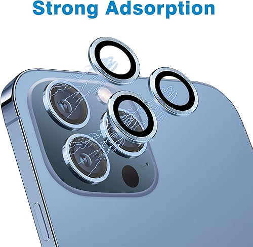 Miniatura 4 de Compatible con iPhone 13 Pro para iPhone 13 Pro Max, protector de lente de cámara antiarañazos, vidrio templado 9H, protector de pantalla de cámara