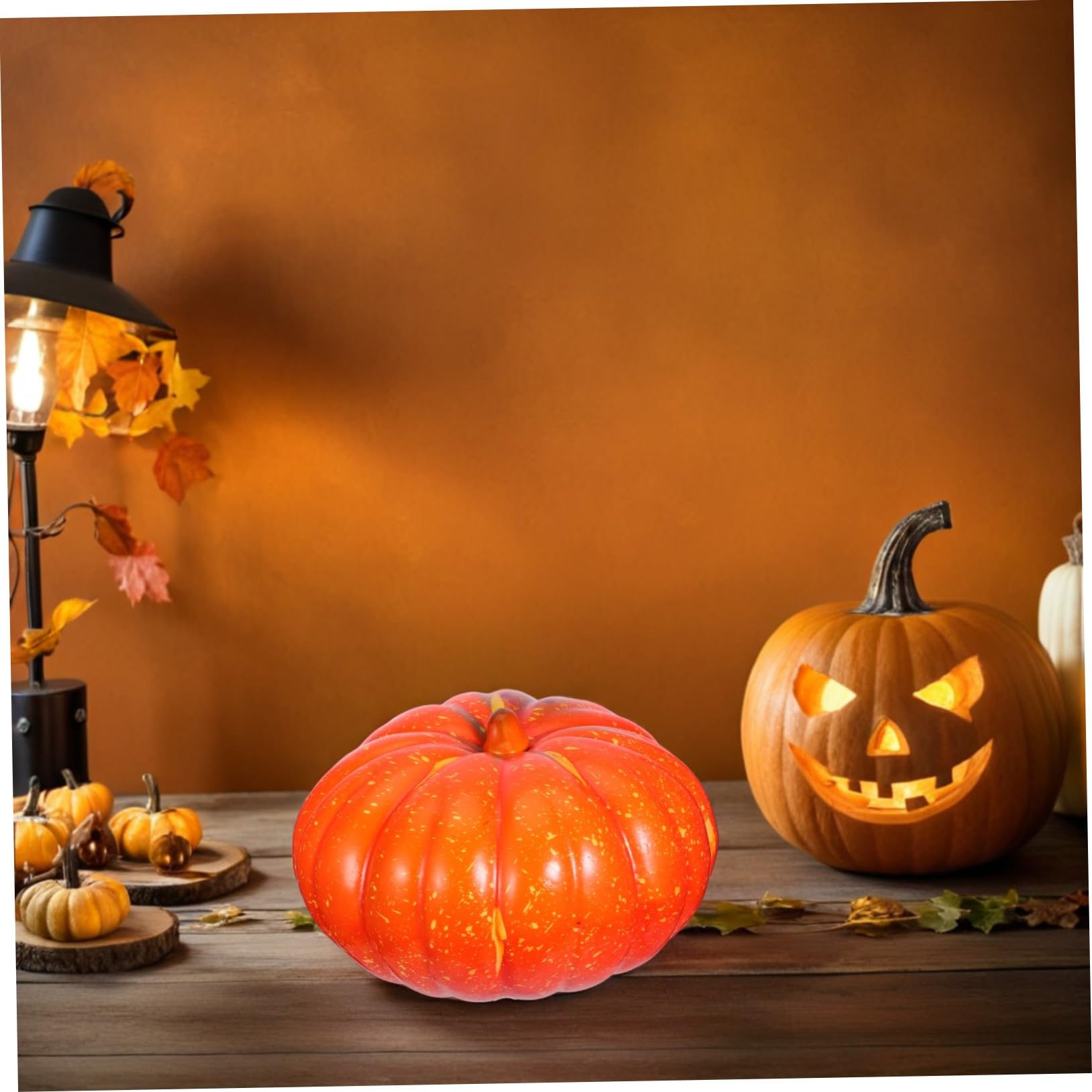 Ciieeo schiuma simulazione decorazioni del statuina arredamento della autunnale zucche artificiali per decorare raccogliere zucche artificiali Arancia