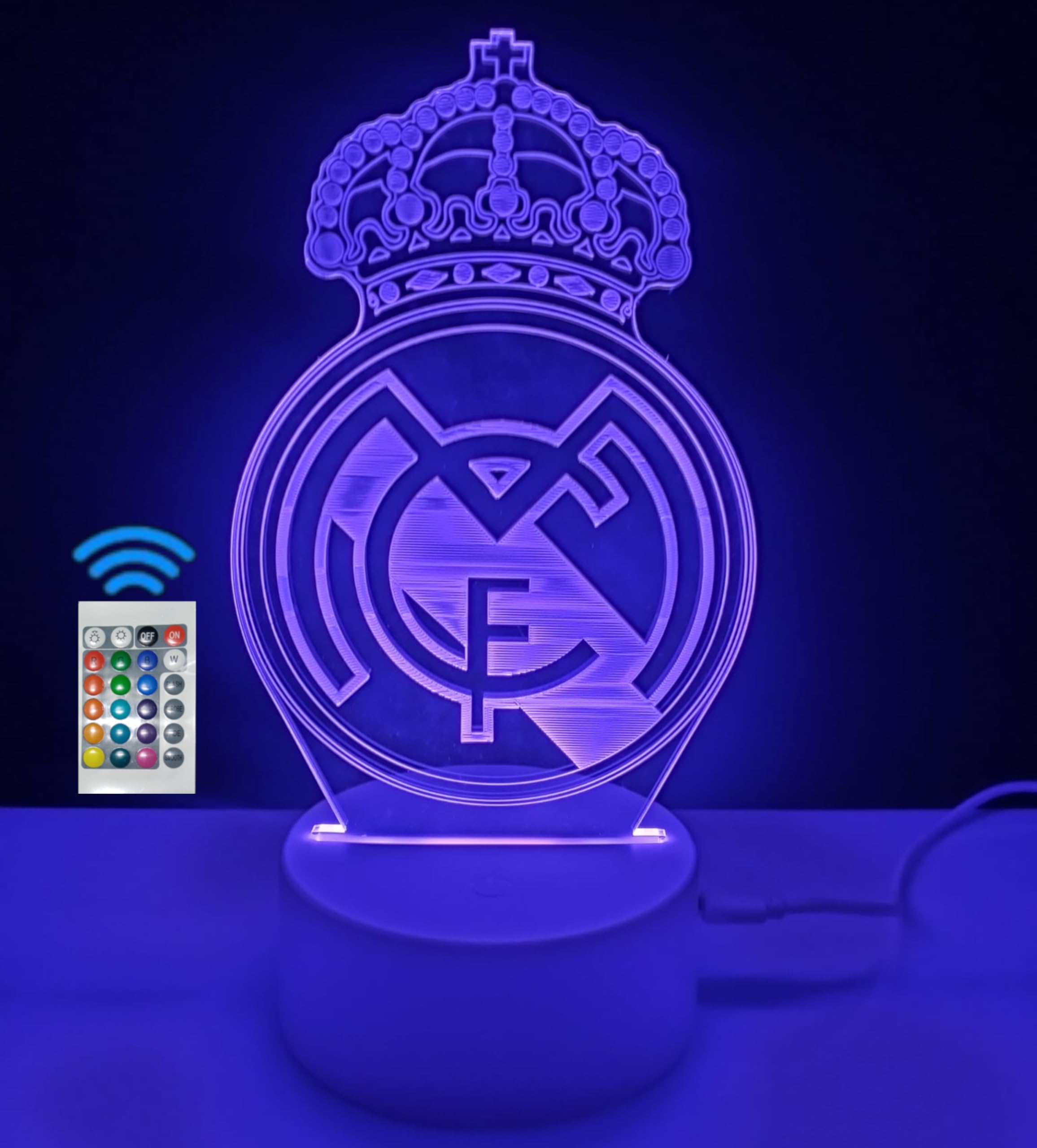 Lámpara 3D decorativa iluminacion interior futbol
