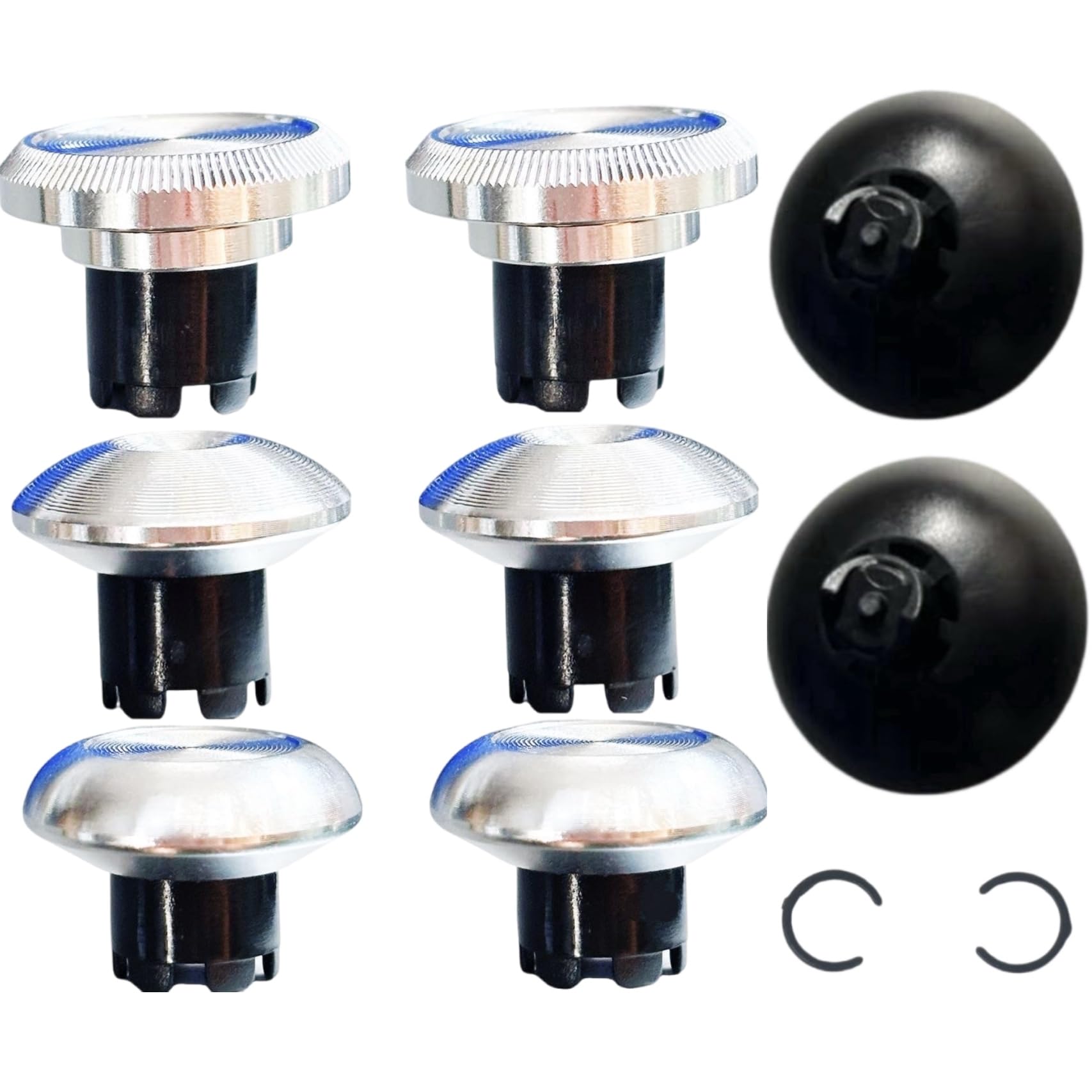 10-in-1 Interchangeable Metal Thumbsticks Replacement for Ps5 Ps4 Ps5 Dual Sense Edge Controller Swap Analog Joystick Thumb Grips