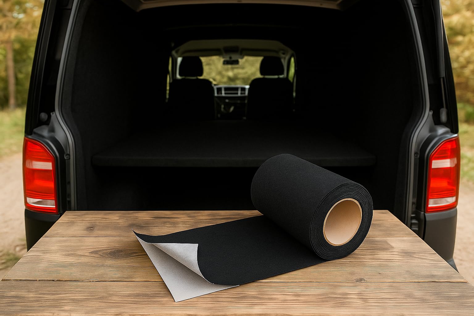 Feutrine Autocollante Noir 50x150cm - Rouleau de Feutrine Adhésive - Tissu Feutre Épais 4mm - Isolation phonique pour voitures et camping-cars - Feutrine loisirs créatifs - DIY