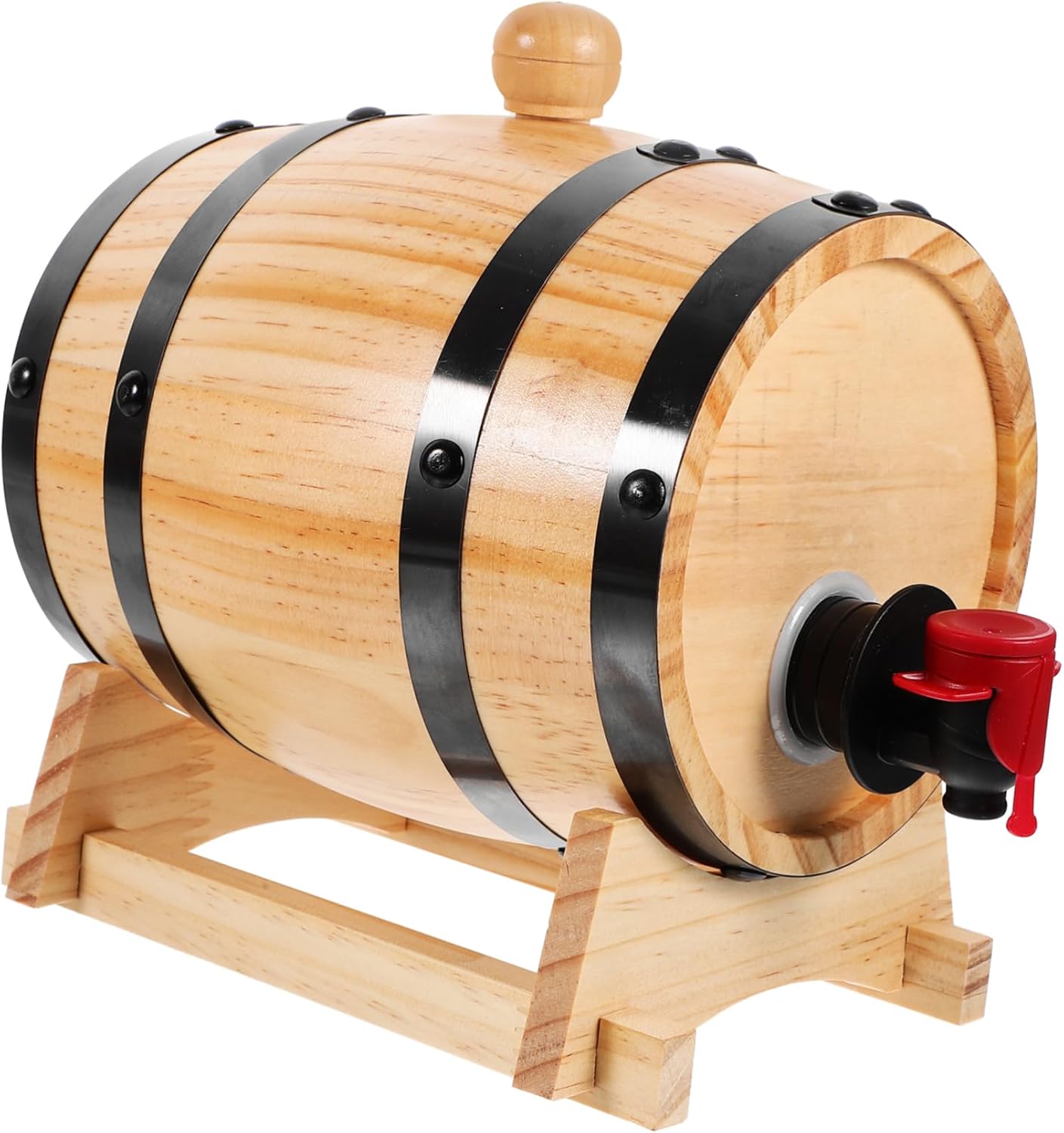 PRETYZOOM French Style Wooden Wine Beer Brewing Barrels Multi-function Aging Storage Sturdy Safe