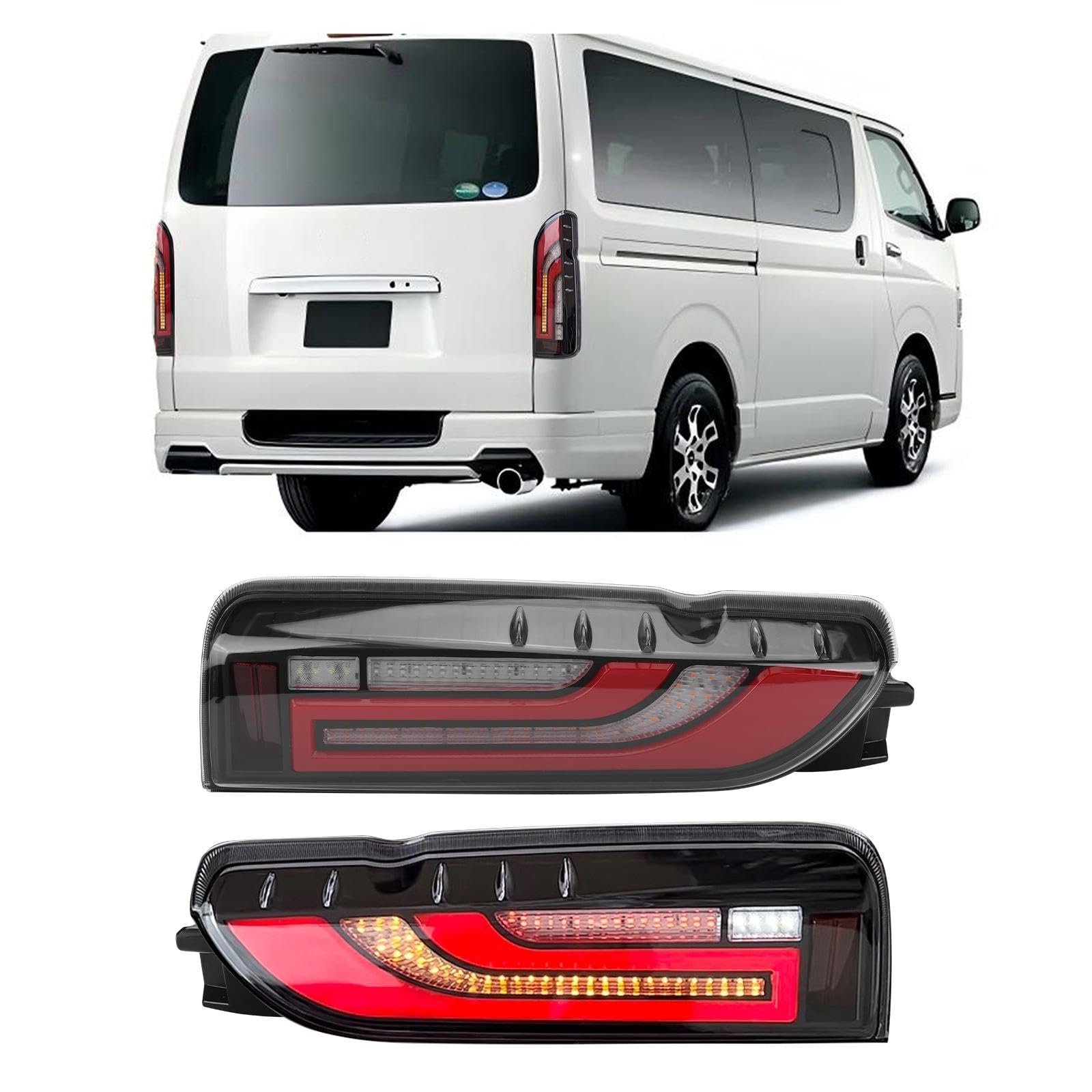 Amazon | Syncnika ハイエース LEDテールランプ ハイエース200系 1-6型