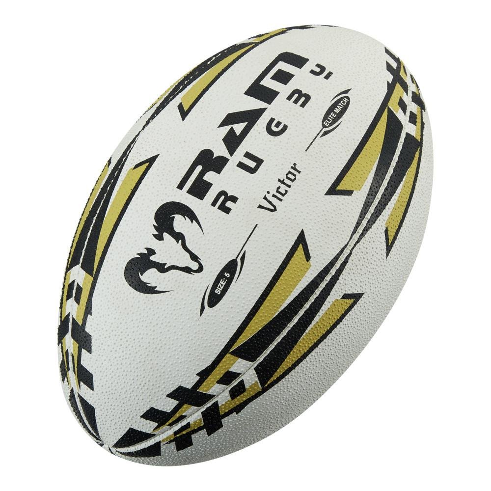 Rugby Ball - Victor 2.0 Elite Match Rugby Bälle – Mit Evolution Rubber Technology - 4-Schicht-Konstruktion - 3D-Griff für das ganze Jahr über überlegene Handhabung und Passkontrolle – Größen 5 & 4