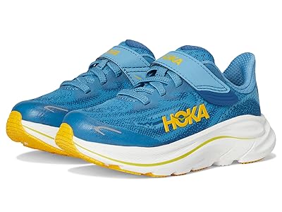 Hoka Kids Clifton 10 (Little Kid) Kids Shoes Alpine Blue/Foggy Night : 2.5 Little Kid M, Textile