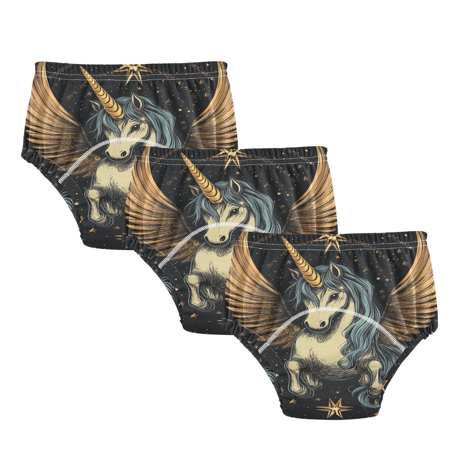 Coikll Flying Horse Toddler Training Underwear Waterproof Baby Pee Pants -3T