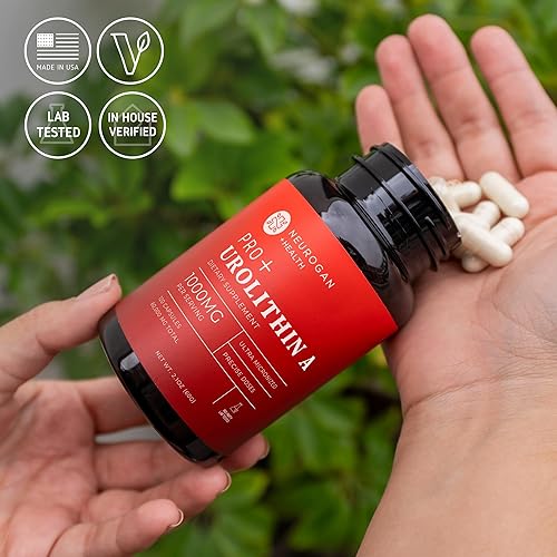 Miniatura 8 de Neurogan Urolitina A PRO Cápsulas  1000 mg, 120 Ct  Salud celular avanzada, suplementos posbióticos  Suplemento de urolitina A ultra micronizada,