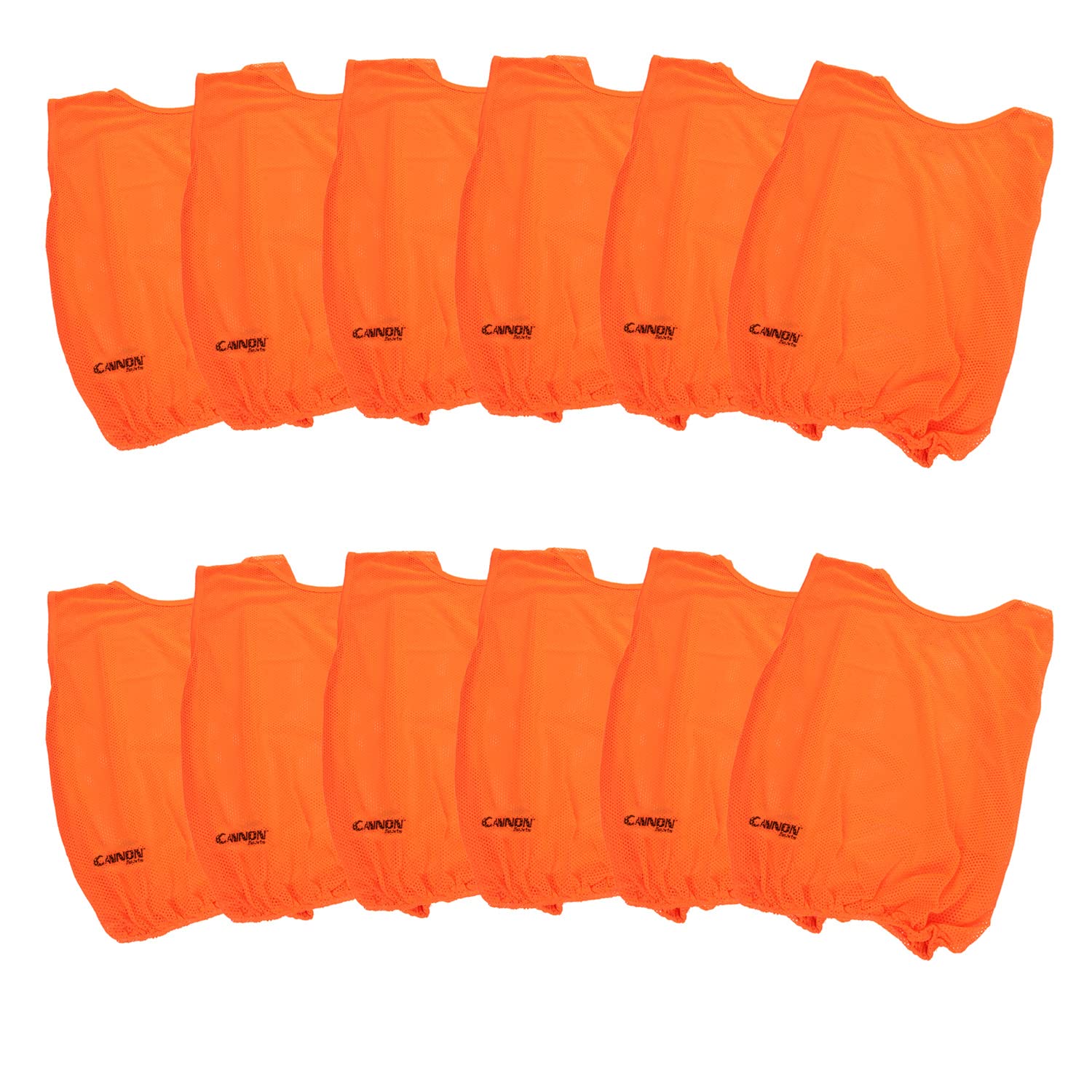 Cannon Sports Scrimmage Vests with Elastic Bottom Pack of 12, Orange, Extra Large-image-46