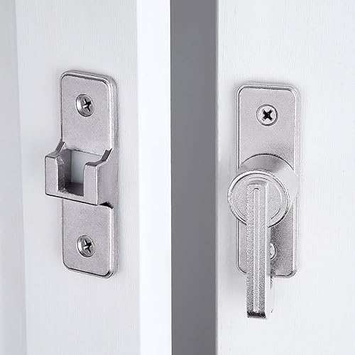 Miniatura 5 de Cerraduras para puerta de granero, cerraduras de puerta corredera pesada, aleación de zinc de alta calidad para mayor privacidad y seguridad en