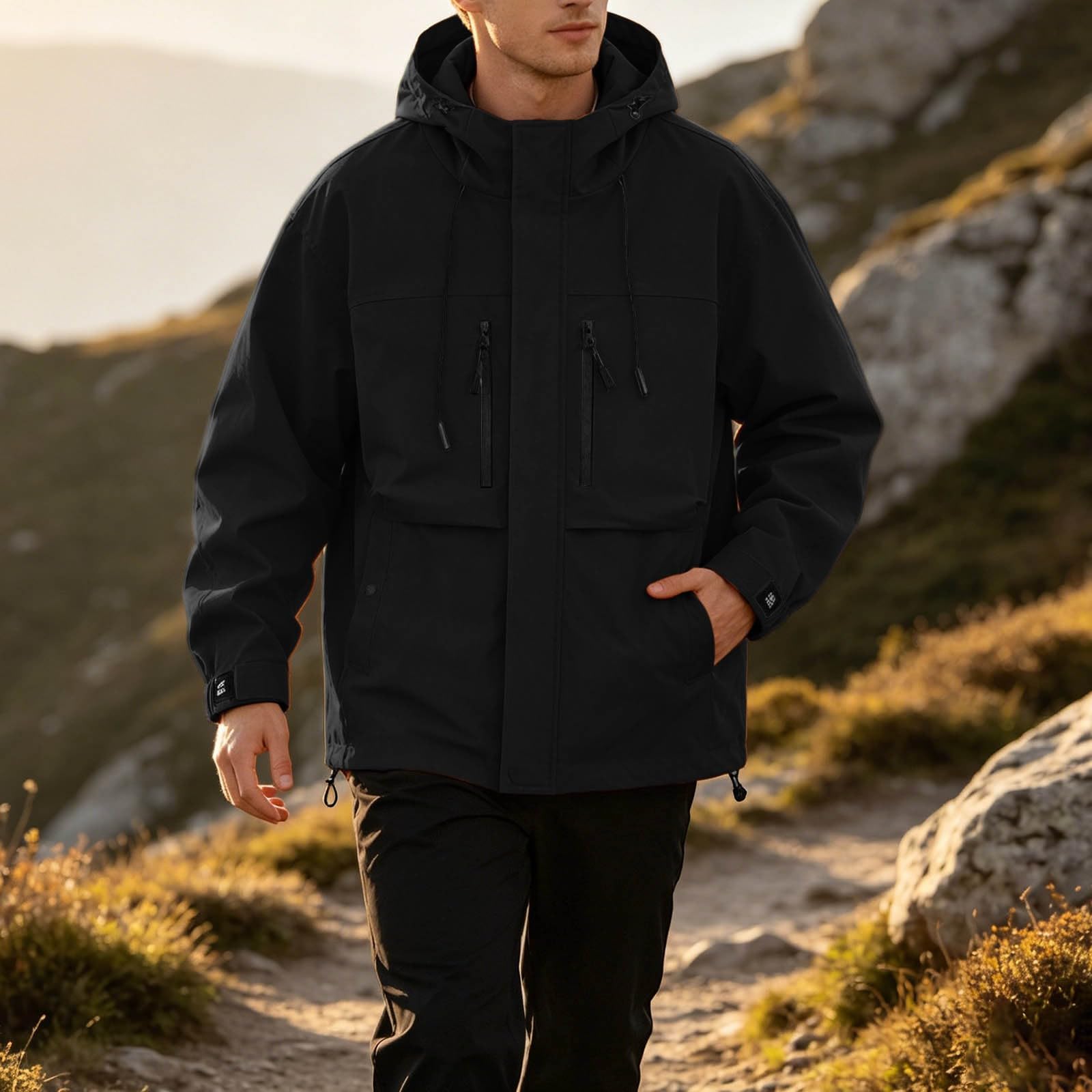 Generisch Chaqueta de snowboard para hombre, impermeable, chaqueta de esquí holgada, chaqueta de snowboard ancha, chaqueta de esquí, transpirable, para hombres, resistente al agua, cortavientos