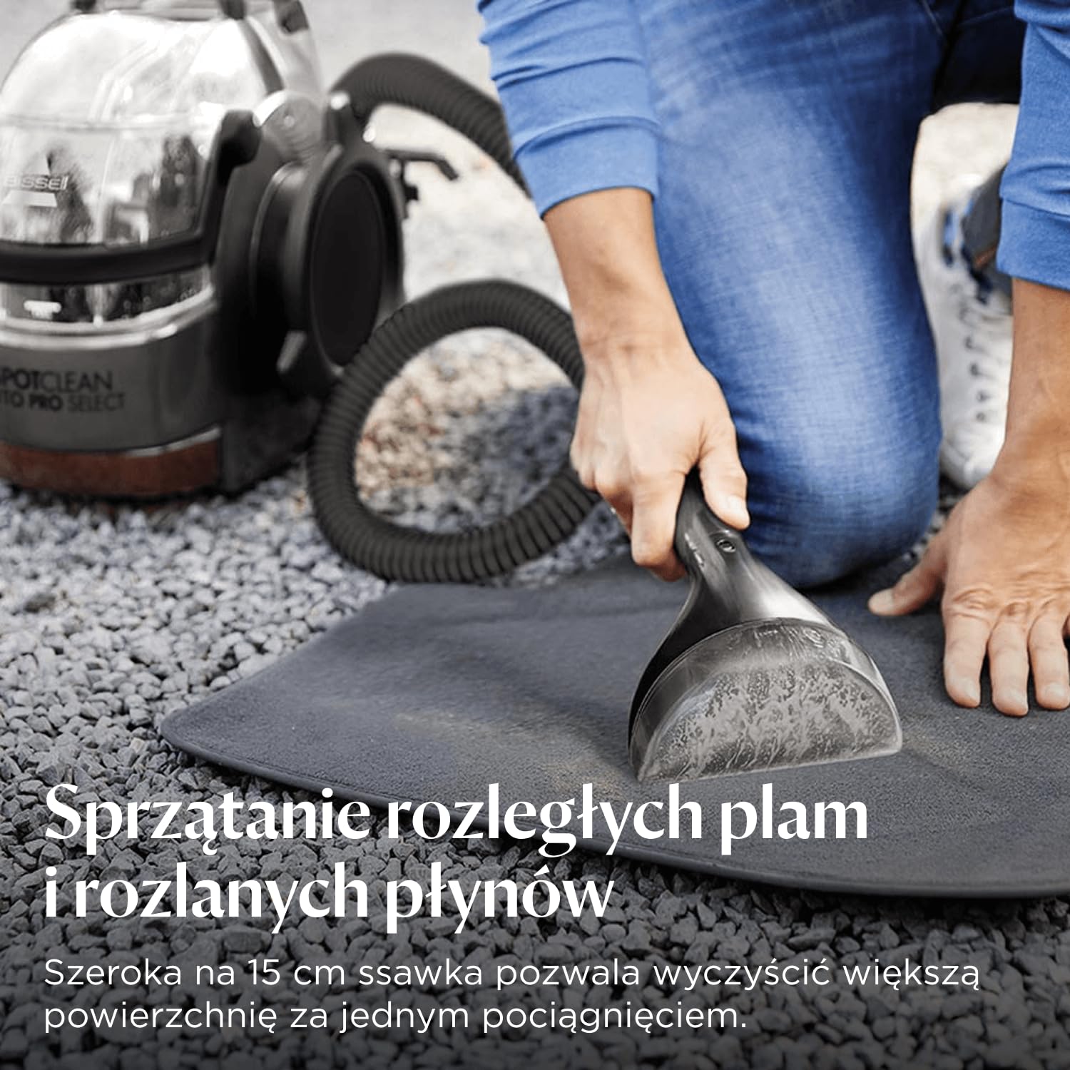 BISSELL SpotClean Auto Pro Select Odkurzacz do Dywanów 750 W 3730N | Przenośny odkurzacz punktowy i do tapicerki, usuwa zachlapania i zabrudzenia po zwierzętach domowych