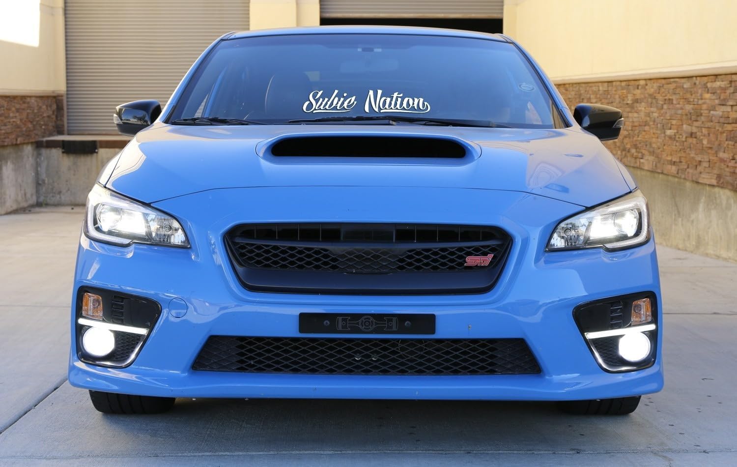 iJDMTOY 16 by 3 Inches White Subie Nation Banner Vinyl Decal Sticker Compatible with Subaru WRX/STi BRZ Impreza Legacy etc. Front or Rear Windshield image 4