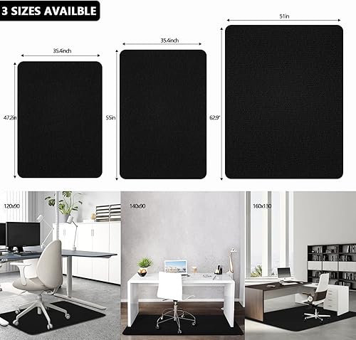 Miniatura 9 de Tapete para silla de oficina, silla de escritorio, tapete para alfombra, tapete de escritorio para suelos alfombrados, alfombra de oficina, tapete