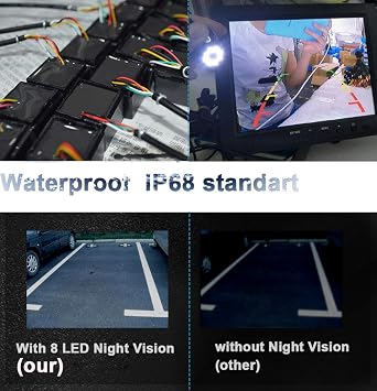 1280x720pixel 8 led Car Rear View Backup Camera Replacement for VW Lavida Passat Sagitar Jetta Touareg Golf Sharan Rapid Polo Tiguan Skoda Superb Yeti Fabia Octavia