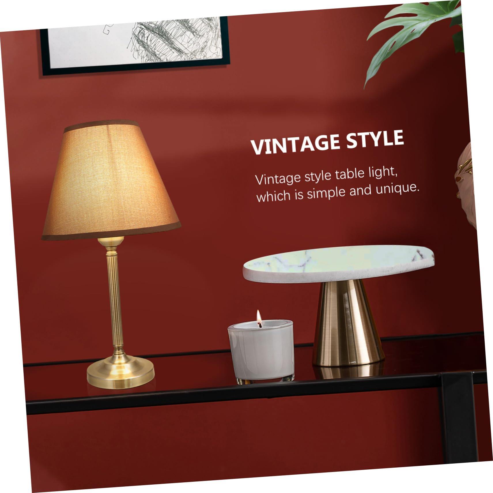 jojofuny 1pc Fabric Table Lamp Home Modern Desk Lamp Study Table Lamps Gold Table Lamp Classic Table Lamps Unique Table Light Vintage Decor Indoor Light Led Stainless Steel Bedroom Lights