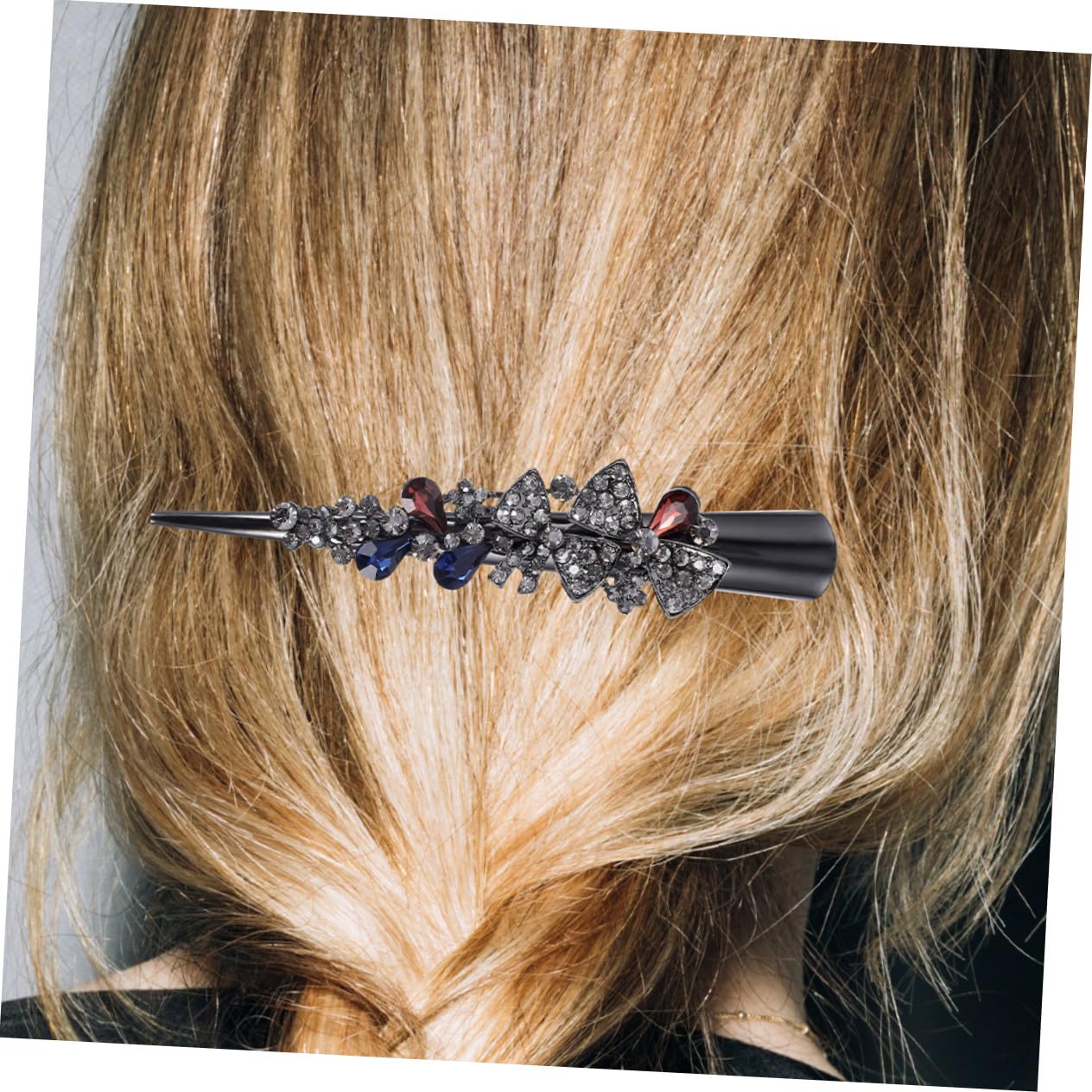 VICASKY 8 Pezzi Fermagli in Metallo con Brillanti Clip Alligatore per Accessori Moda Eleganti e Decorativi per Acconciature Raffinate