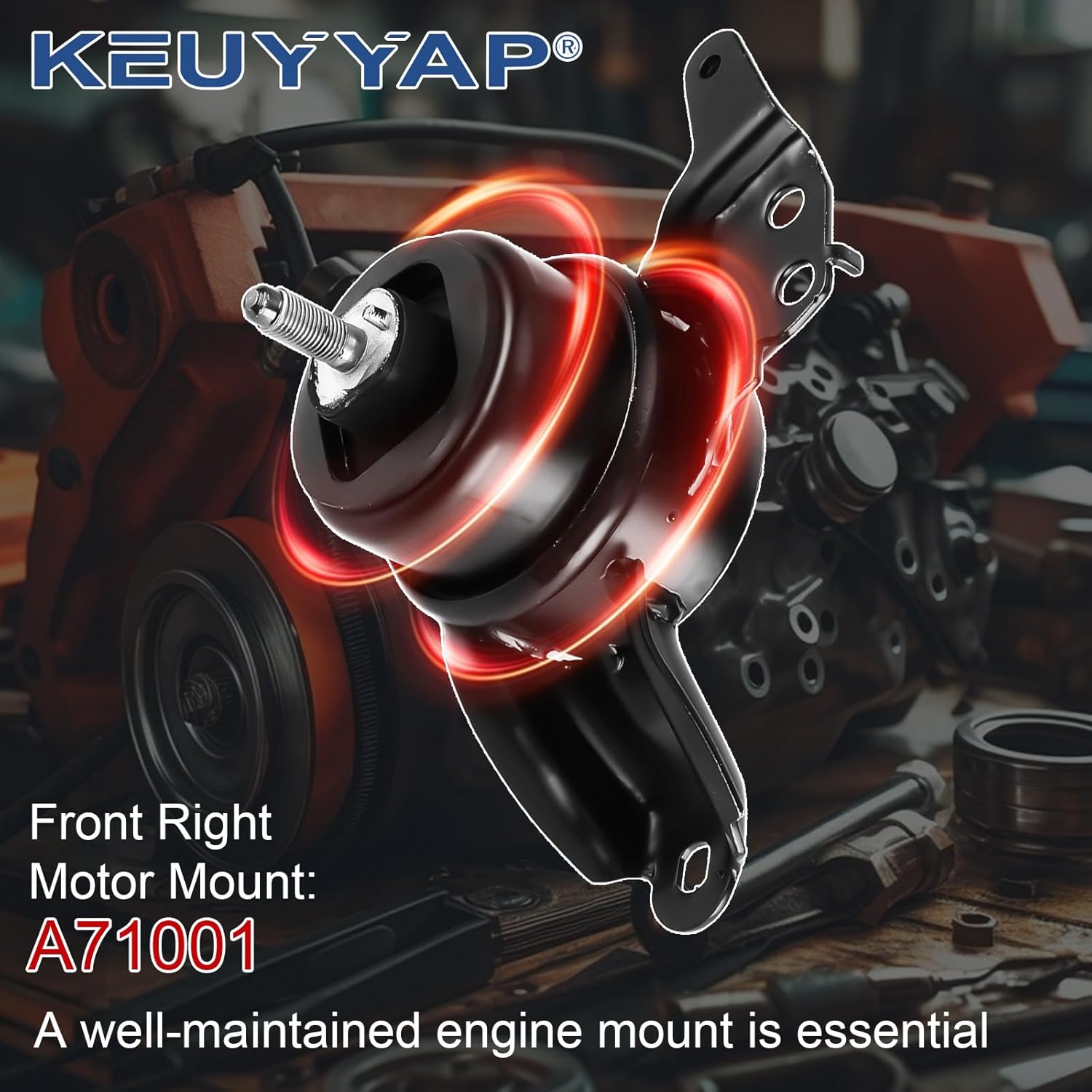 3Pcs Engine Motor Mount Compatible with Kia Optima L4 2.4L 2011-2015 Transmission Mount Set, Replace A7197 A71001 A71034, Black, CA-EM0205