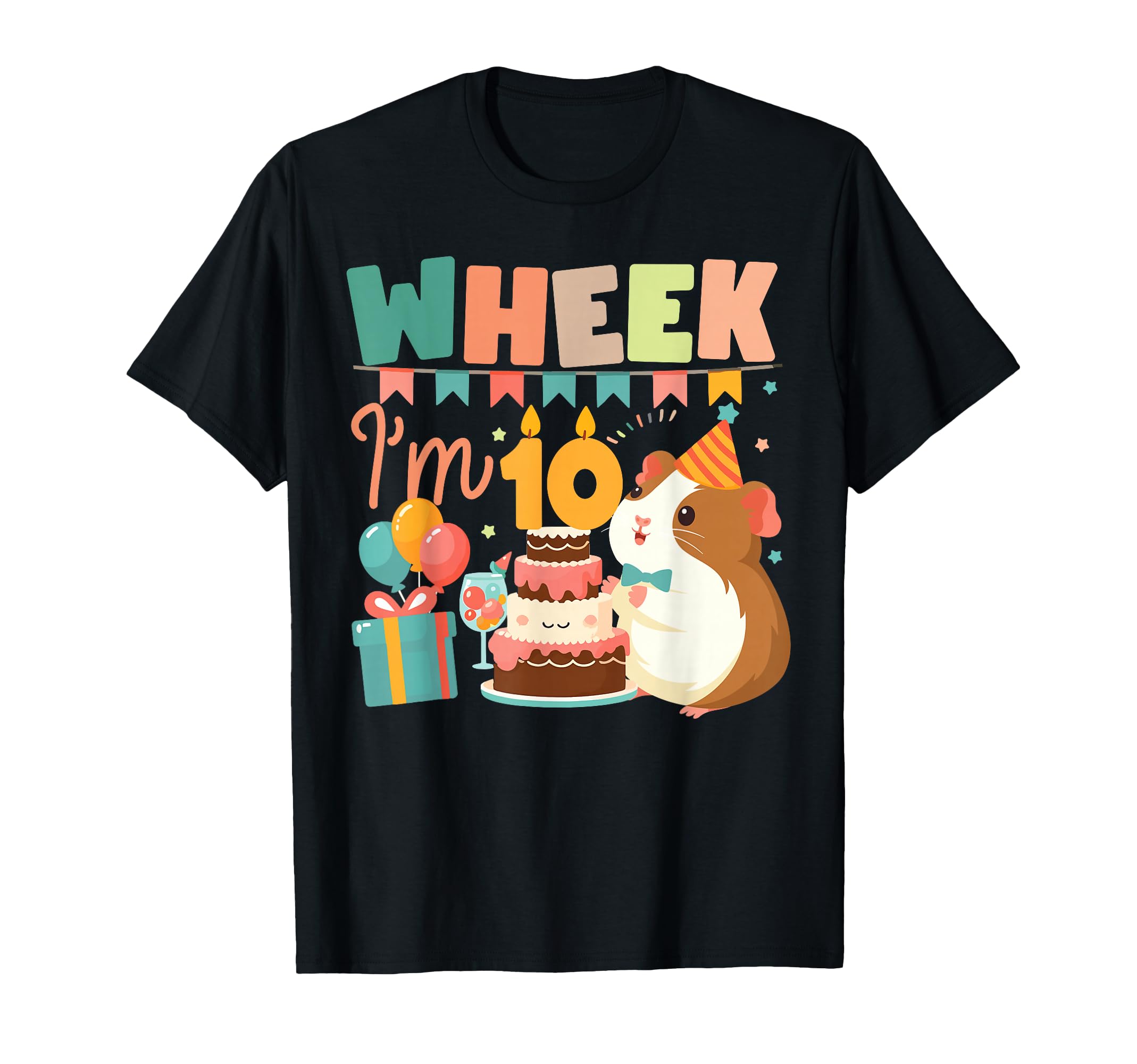 Guinea Pig 10th Birthday Wheek I'm 10 T-Shirt
