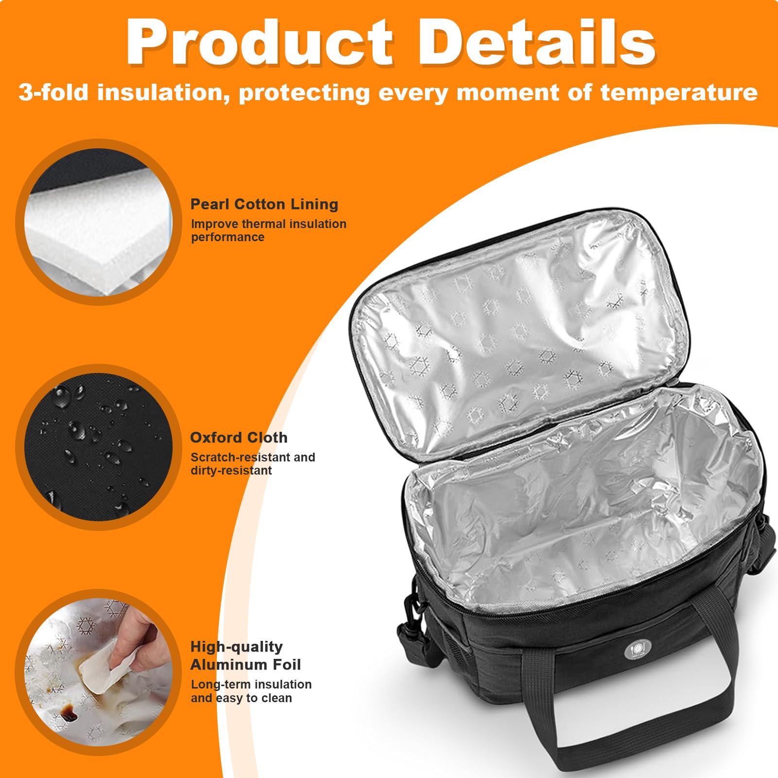 Sac à Lunch Avec Sac Isotherme En Tissu Oxford Sac De Pique-Nique Extérieur Sac Isotherme Épaissi Pour Voiture Packs De Glace Pour Boîtes à Lunch Packs De Glace Pour Sacs à Lunch