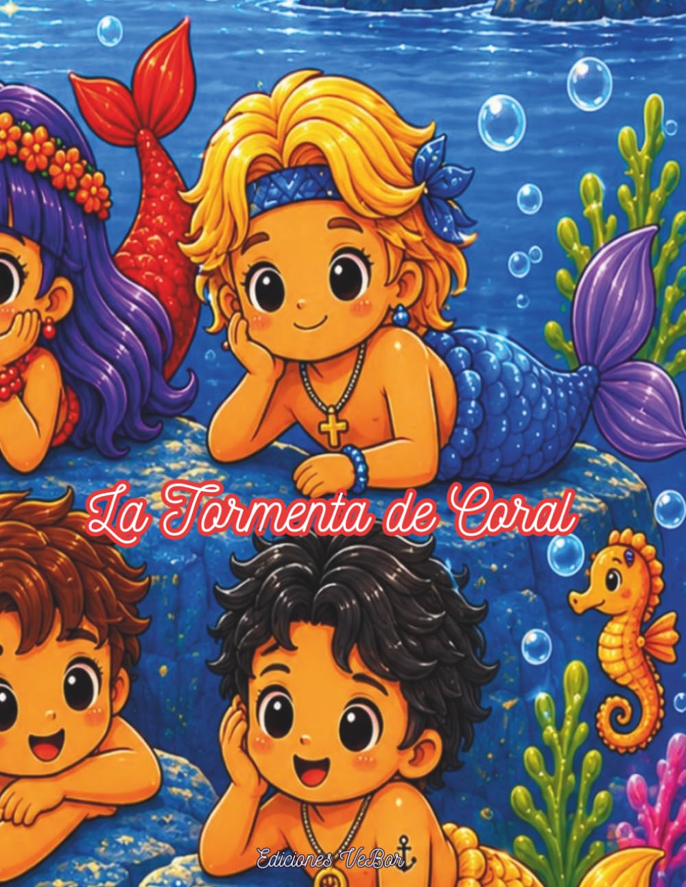La Tormenta de Coral: Cuento para colorear (Mi Libro de Sirenas y Amigos del Mar)
