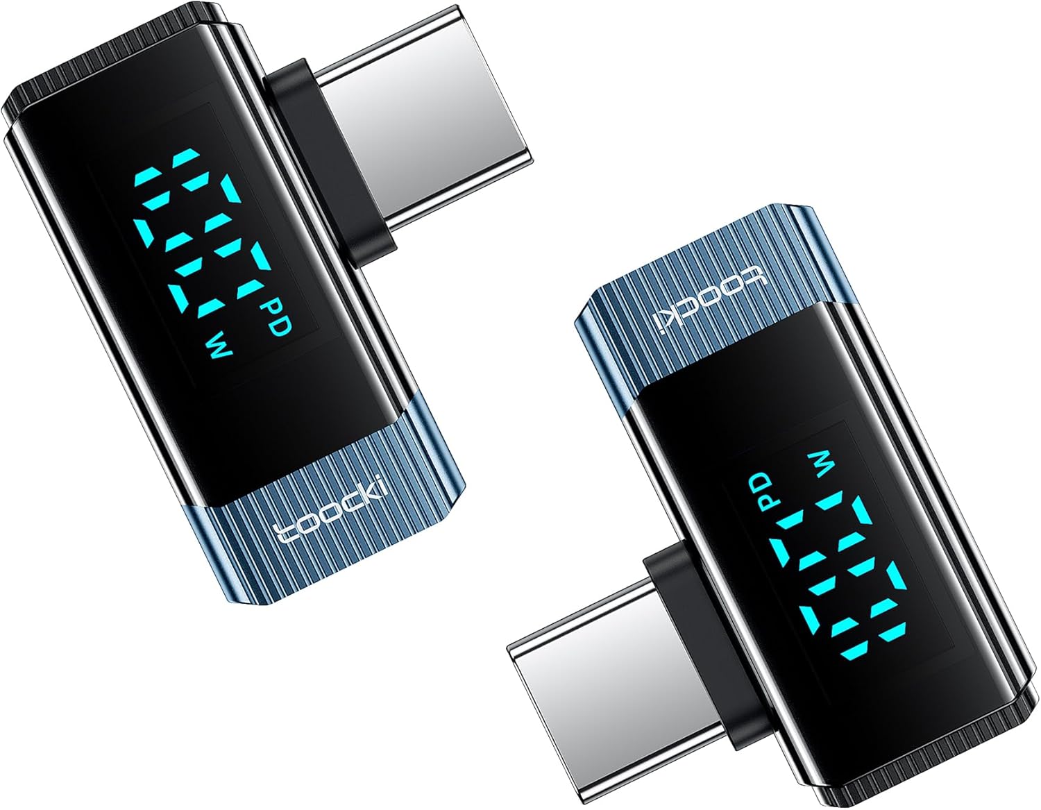 Right Angle USB C Adapter, 2Pack 100W USB C Female to USB C