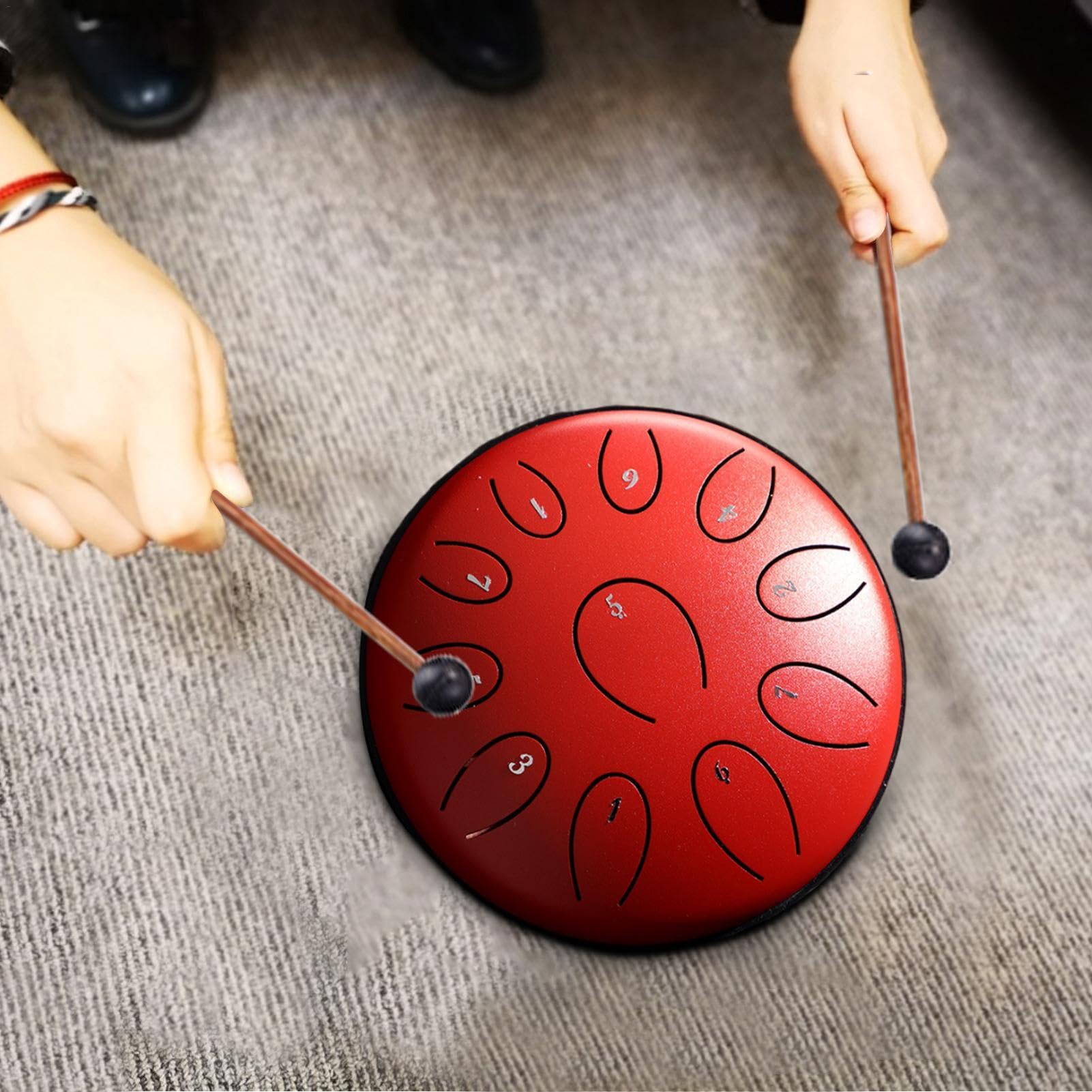 Handpan tambour de pluie pour l'extérieur, à langue en acier, pour méditation, méditation, yoga zen