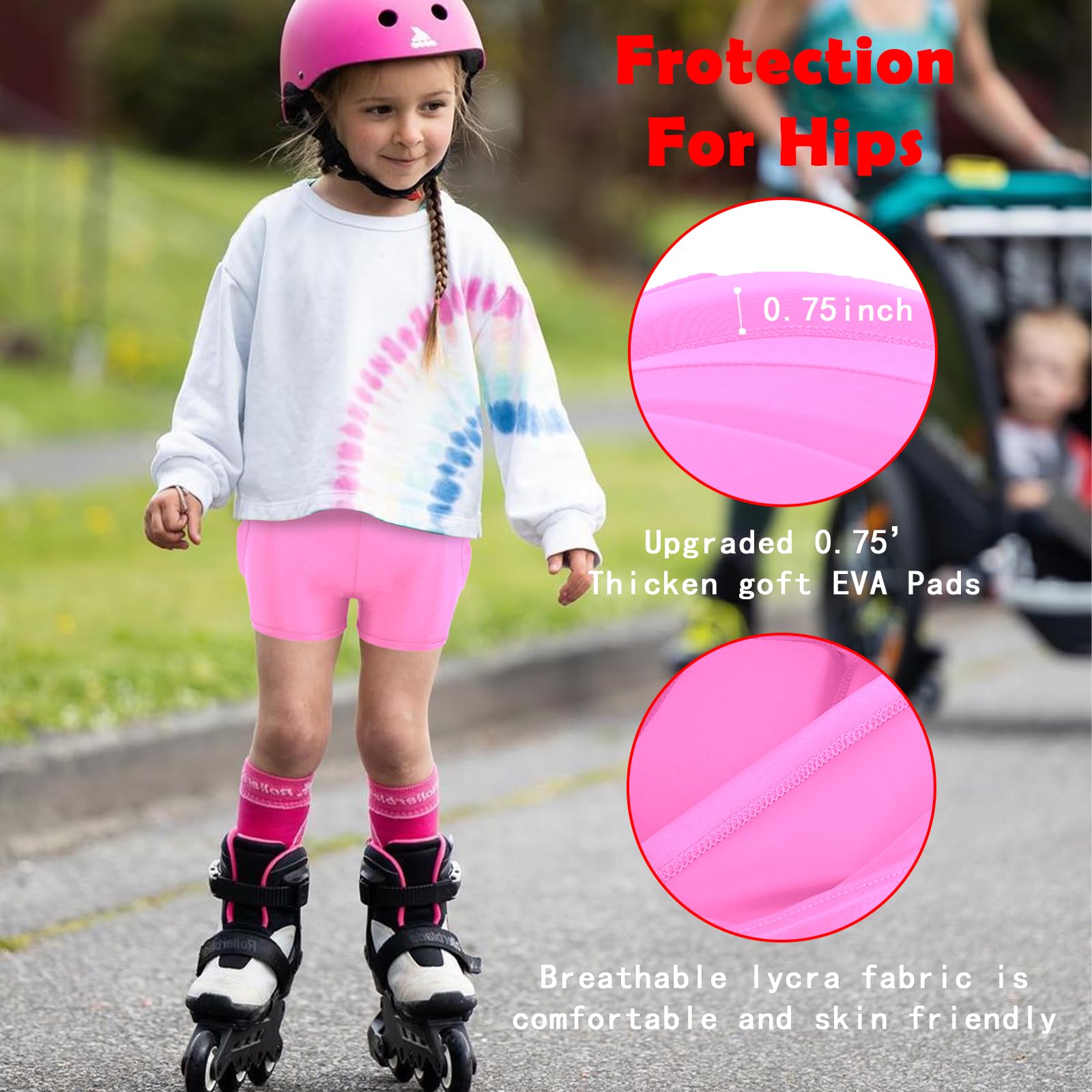 Short rembourré pour les fesses et les hanches pour enfants, coussinets de protection des hanches des jeunes, short de patinage artistique, coussinets pour coccyx et fesses