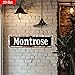 Decorative Tin Sign 16 * 4 Inches Montrose Themed | Fits Bedroom, Laundry Room, Patio | Laundry Signs Wall Decor, Mushroom Stuff, Outdoor Sign