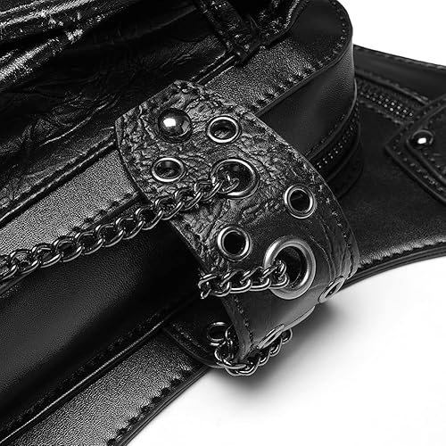 Miniatura 5 de Riñonera para motocicleta, bolsa de pierna caída, bolsa de muslo y cadera, bolsa de mensajero de cuero cruzado de hombro, cartera de bolsillo