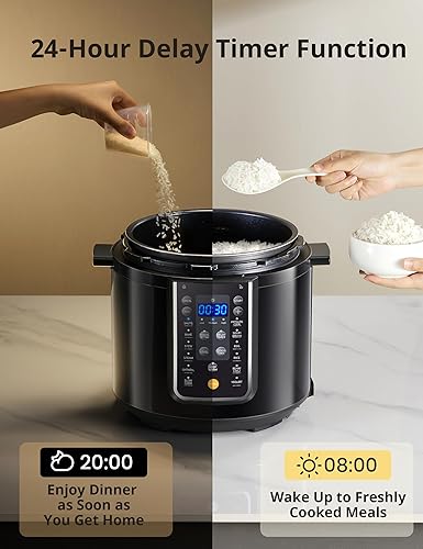Miniatura 4 de COMFEE' 9-in-1 Electric Pressure Cooker, 14 Presets Instant Multi Cooker Olla de Presion Non-Stick Pot Yogurt Maker Rice Cooker Slow Cooker Sauté