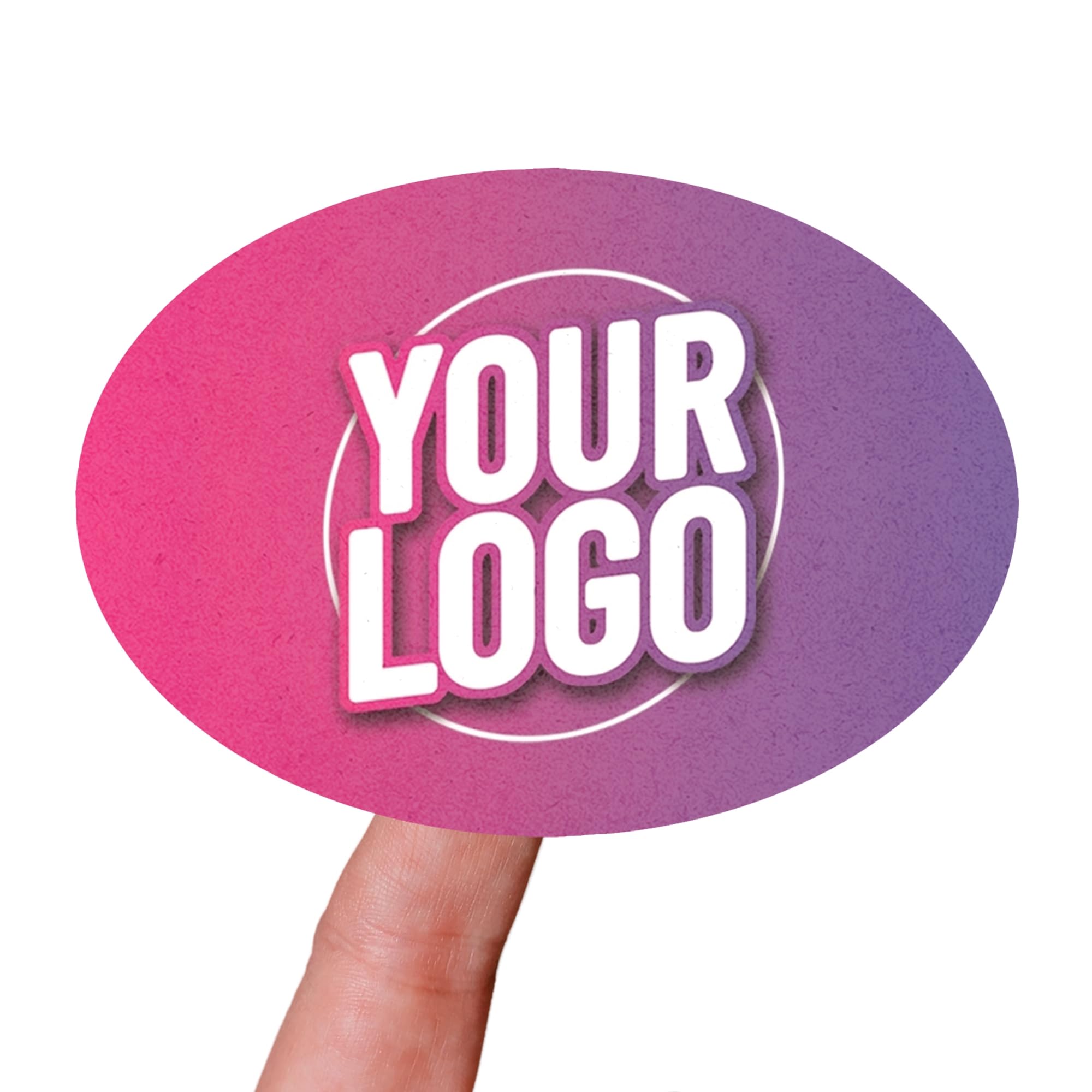 Personalised 134mm x 95mm Oval Stickers -Large Custom Logo Labels - Label - Company Branding Sticker - Packaging - Thank You Seals (High Gloss, 16 Labels (4 Sheets)) — image 1