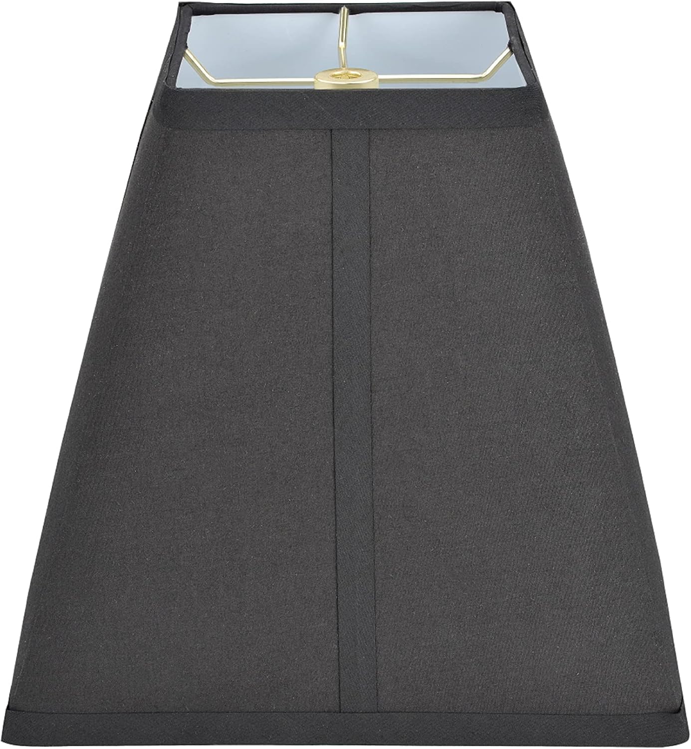Aspen Creative 36500 Transitional Square Hardback Empire Shape Spider Construction Lamp Shade in Black, 10" Wide (5-1/4" + 5-1/4") x (10" x 10") x 9-1/2"