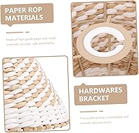 Vista 6 de LIFKOME Pantalla tejida para lámparas de pie de mesa, cubierta de luz de tejido retro, pantalla decorativa para sala de estar, dormitorio, estudio