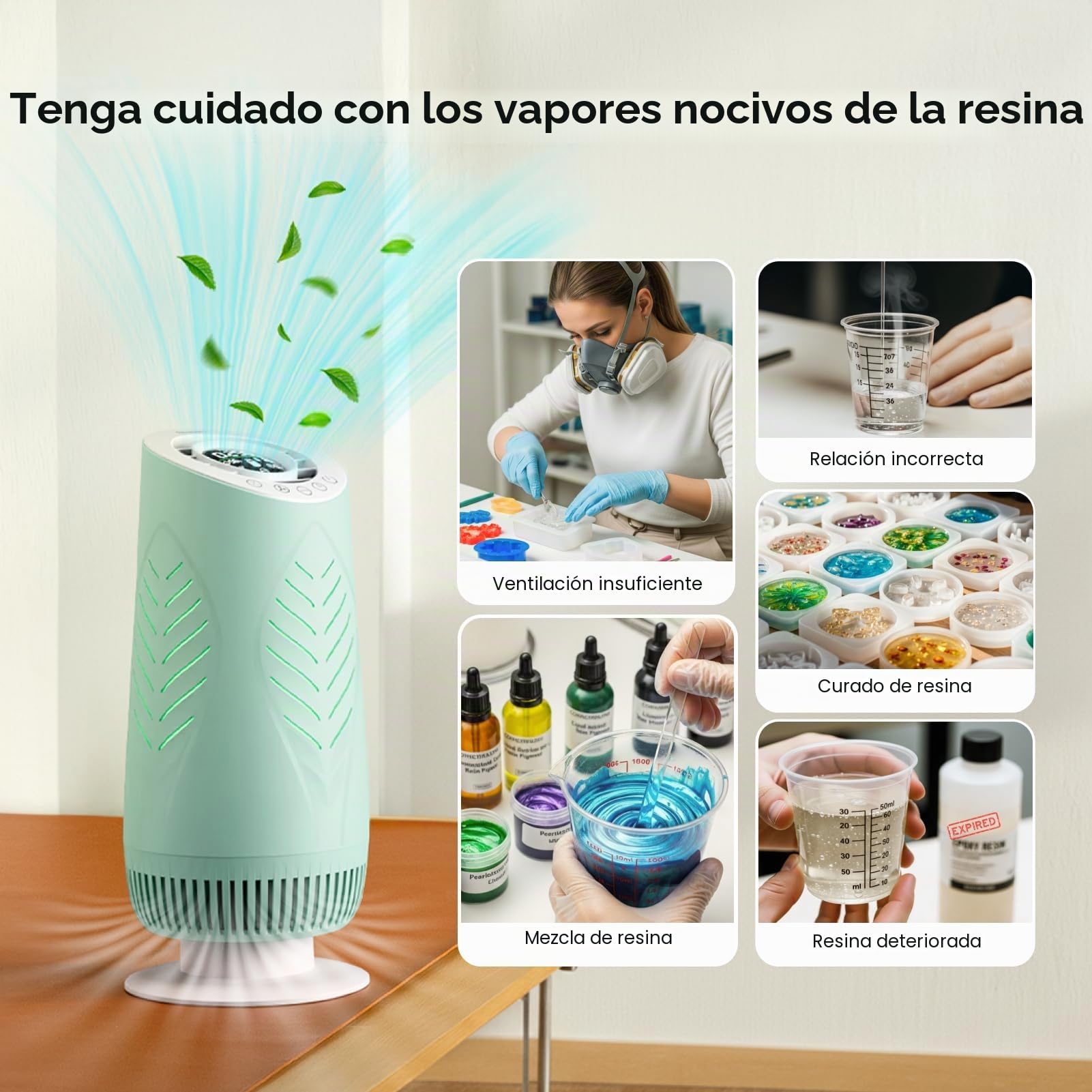 Resiners Purificador de aire puro personalizado para los amantes de la resina