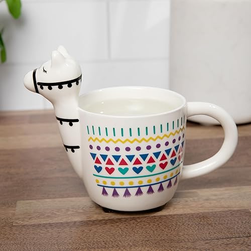 Miniatura 7 de Taza de café con forma de animal LLama en 3D o chocolate caliente que cambia de color, perfecta para los amantes de la llama o la alpaca, 12 onzas