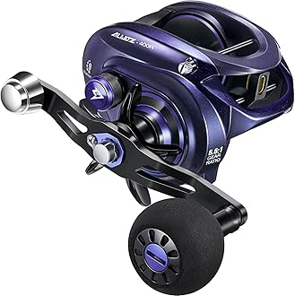 PiscifunAlijoz 400 Baitcaster Fishing Reel, 38Lbs Max Drag Aluminum Alloy Frame Baitcasting Reel, Available in 6.6:1/8.1:1 Gear Ratio, Freshwater and Saltwater Low Profile Casting Reel for Musky