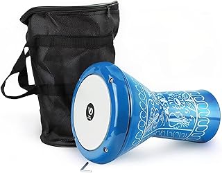 VD Vatan Darbuka - Tambor de percusión para niños orientales (aluminio fundido, grabado a mano), color azul