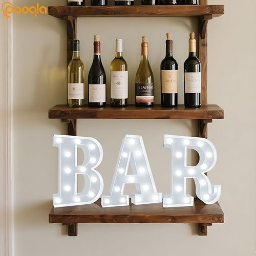 Miniatura 7 de BAR - Letrero iluminado de marquesina para decoración del hogar, letrero de marquesina LED iluminado, luz de pub preiluminada, funciona con pilas