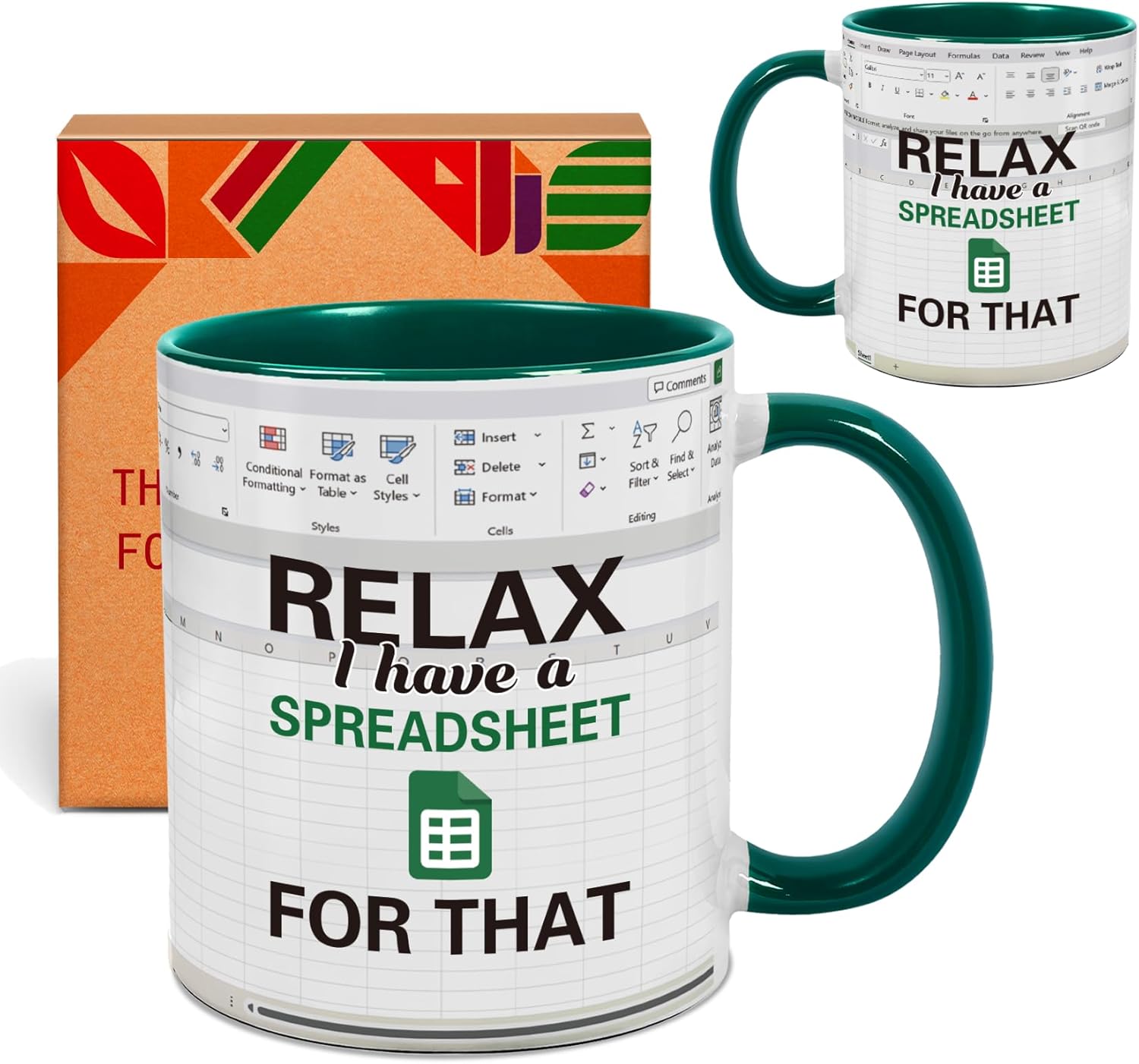 Relax, I Have A Spreadsheet for That - Unique Spreadsheet Coffee Mug, Christmas Mug Gifts for Coworkers Accountant, Novelty Gift for Finance Banker Coworkers Accounting Boss CPA 11 oz -52