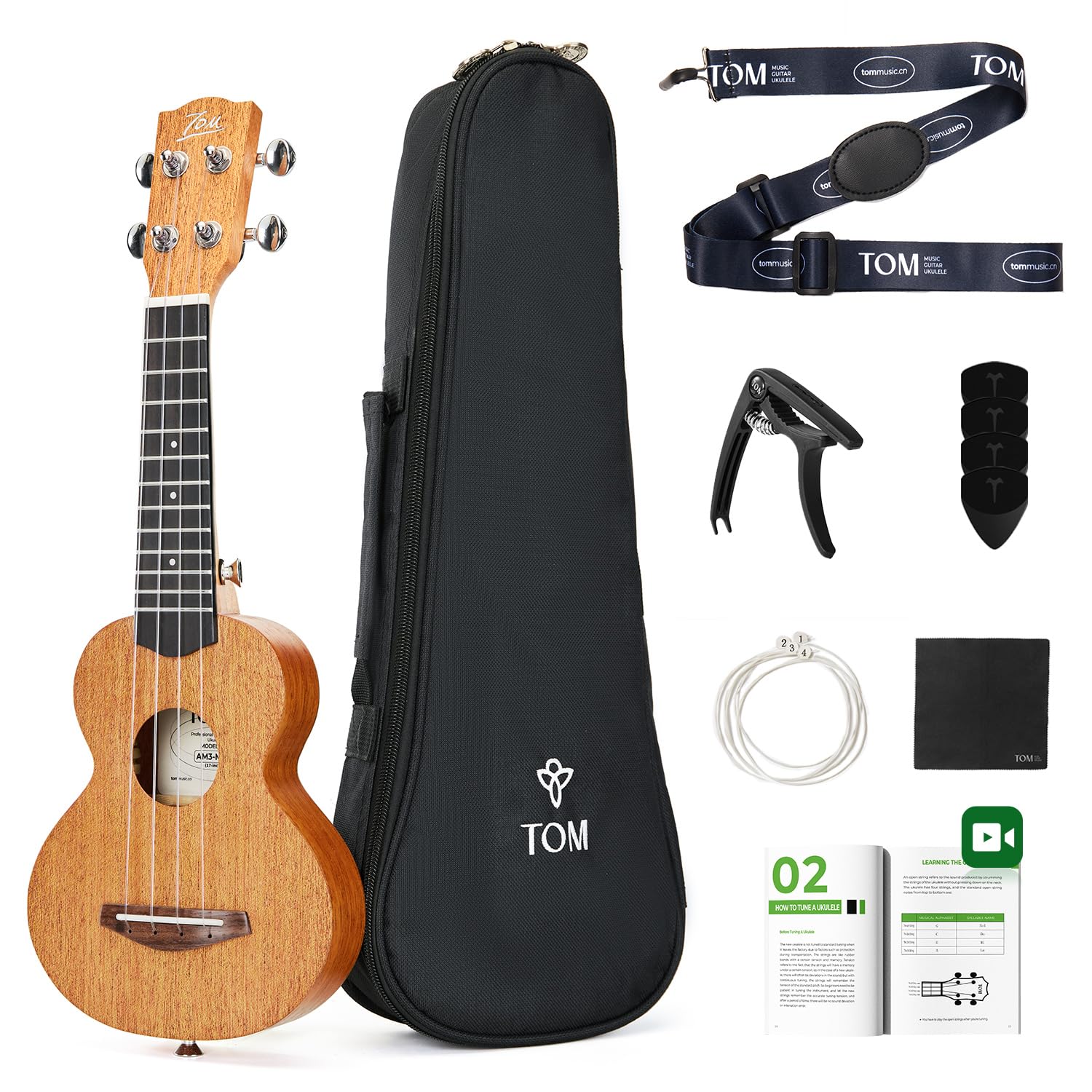 楽器 Minak ukulele Amazon.com: TOM 17 Inch Solid Mahogany Mini Ukulele - Professional