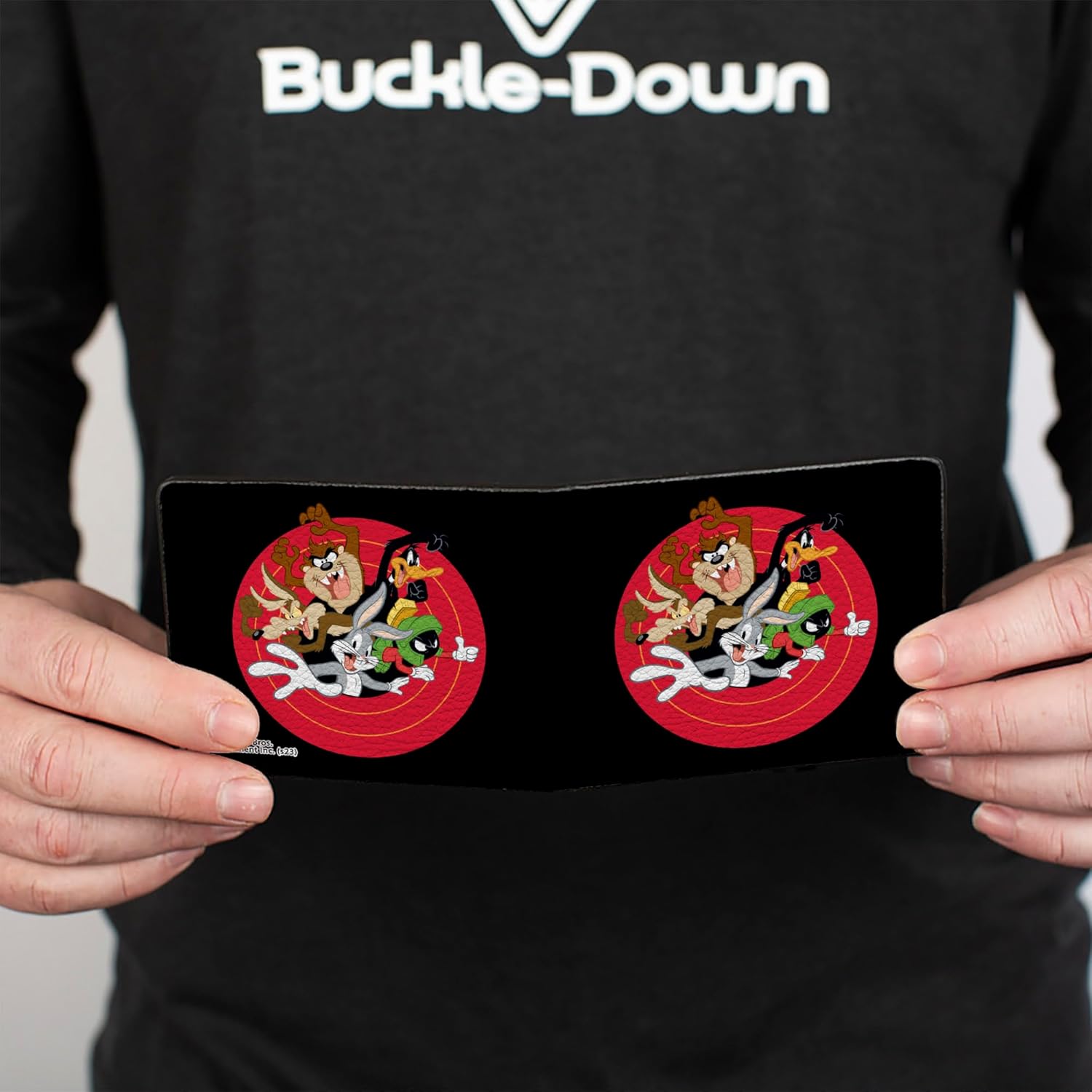 Buckle-Down Looney Tunes Wallet, Bifold, Looney Tunes Character Bullseye Pose Black, Vegan Leather - Image 4